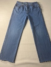 Levi  s Women  s 501 90s Jeans Blue Size 27x30 Raw Hem Straight Leg Y2K