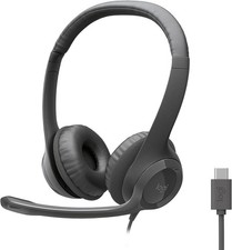 Logitech H391 Wired Headset for PC/Laptop, Stereo Headphones with Noise Cancelin