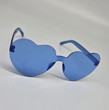 Heart-Shaped Blue Tint Sunglasses