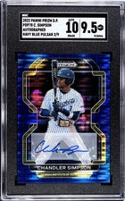 2022 Panini Prizm Draft Chandler Simpson Autograph SGC 9.5/10 Blue Pulsar 2/9