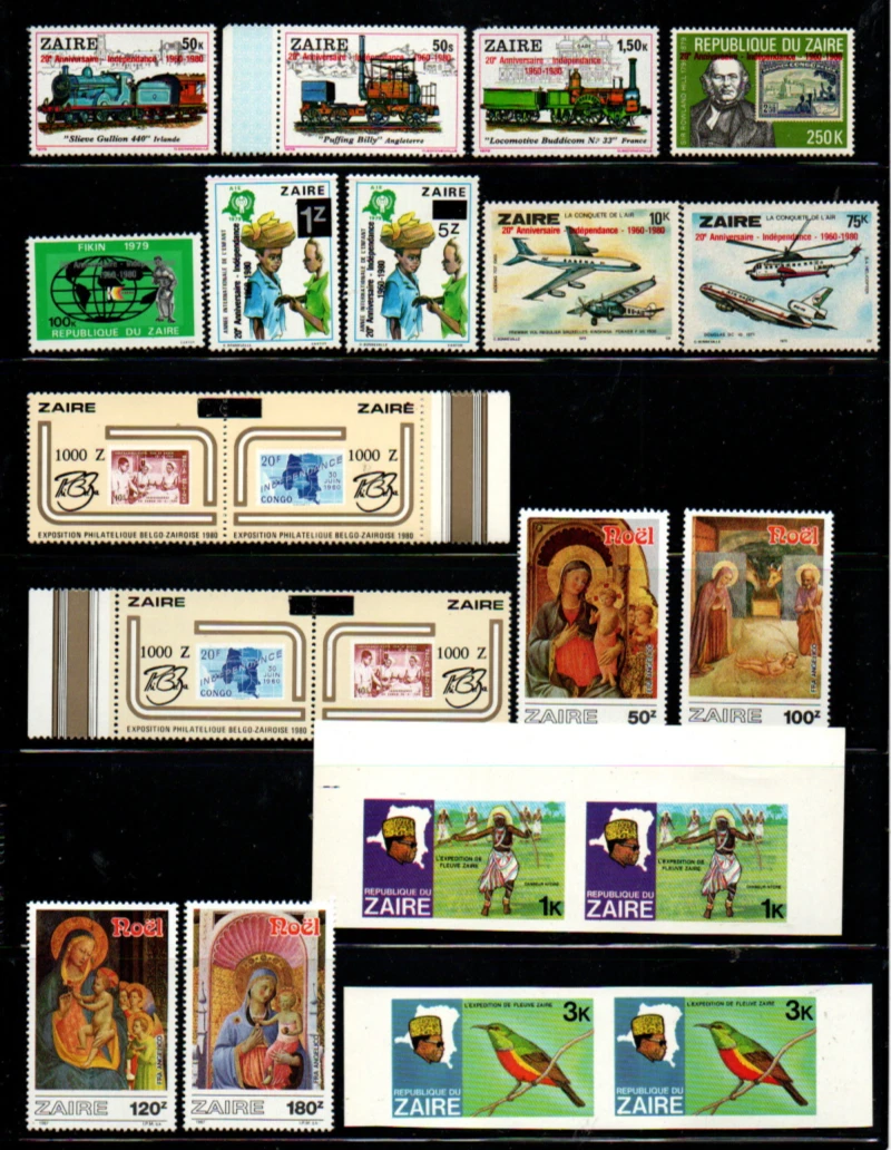 LOTE ZAIRE MNH---4 ESCANEOS