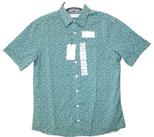 NEW Nick Graham Everywhere Woven Stretch Performance Sz S Shirt Green Floral