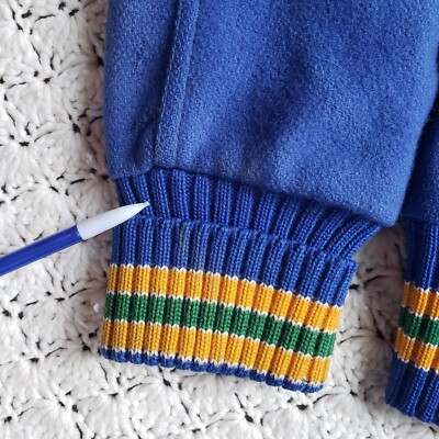 Vtg Lasley Knitting Co 50's 60's Wool Hooded Letterman Varsity USA