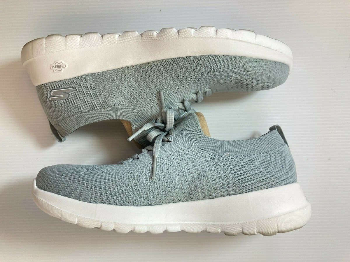Skechers Womens Gray GO Walk Joy Fresh View Mesh Sneakers 