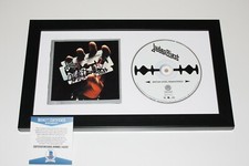JUDAS PRIEST ROB HALFORD SIGNED FRAMED 'BRITISH STEEL CD COVER ALBUM BECKETT COA