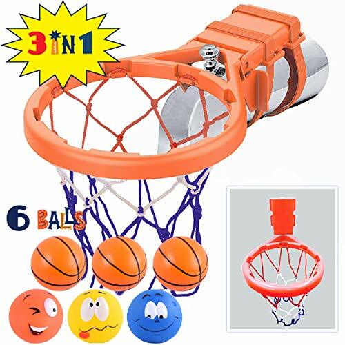 Bath Toy Basketball Hoop & Balls PlaySet(3 in 1 Design) With 6 Balls