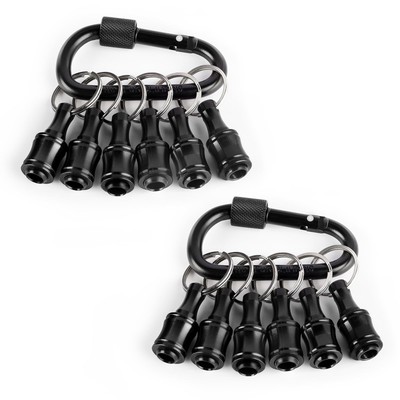 12Pcs Bit Holder Keychain Cool Gadgets for Men 1/4 Bit Holder Gifts for Men 1...