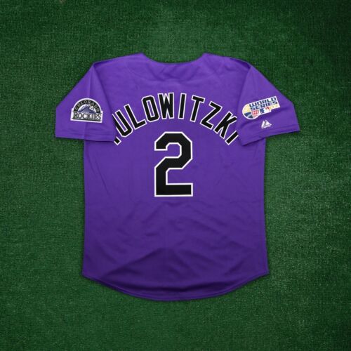 Camiseta deportiva alternativa para hombre Troy Tulowitzki 2007 de los Rockies Serie Mundial púrpura - Imagen 1 de 9