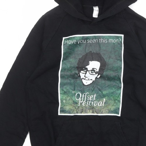 American Apparel Womens Black 100% Cotton Pullover Hoodie Size S Pullover - Picture 9 of 10