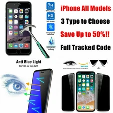For iPhone 14 13 12/11/XR X mas /8/7/6  Premium Tempered Glass Screen Protector 
