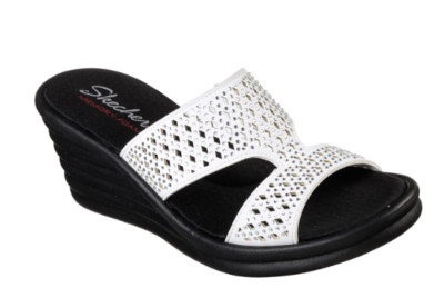 skechers white sandals