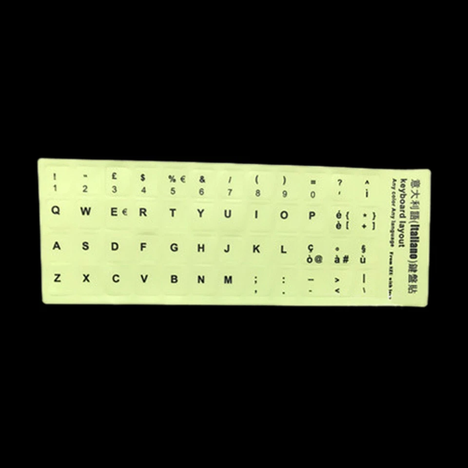 Luminous Keyboard Stickers Glow In Dark Film Layout Button for 10-17'' Laptop - Image 3 of 4