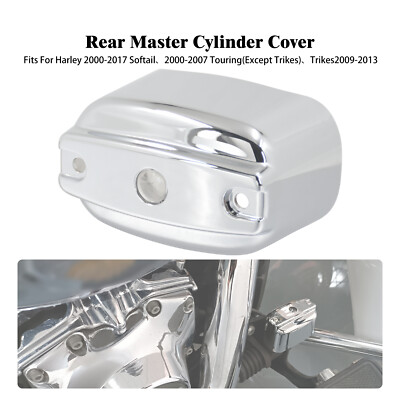 Chrome Rear Brake Master Cylinder Cover For Harley Road Electra Glide 2000-2007