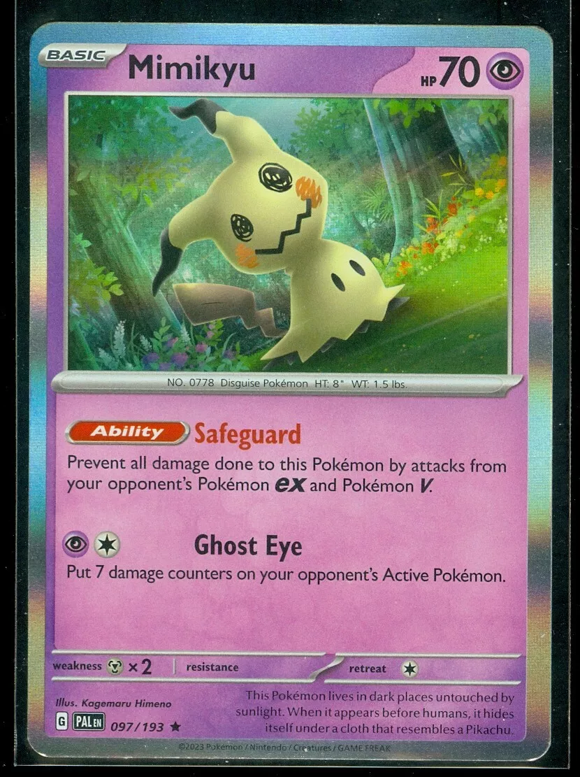 Mimikyu - 097/193 - Paldea Evolved - Holo – Card Cavern Trading Cards, LLC