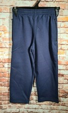 BNWT Boys Sz 12 LW Reid Brand Navy Blue Zip Pocket Elastic Waist Track Pants