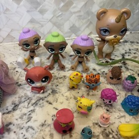 Littlest Pet Shop Lot Shopkins Hatchimals Mini Blume Girl Toy Figures Lot Of 40