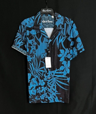 Robert Graham DRIFT AWAY Medium Classic Fit Short Sleeve Shirt NWT $198 M