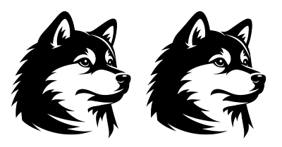 #ad Husky 2 PK 5quot; Black Vinyl Decals Car Truck Window Laptop Tablet Door Mailbox $6.97