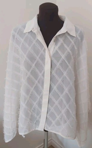 Marla Wynne Lagenlook blouse in Ivory/ Cream Size M - Picture 2 of 6