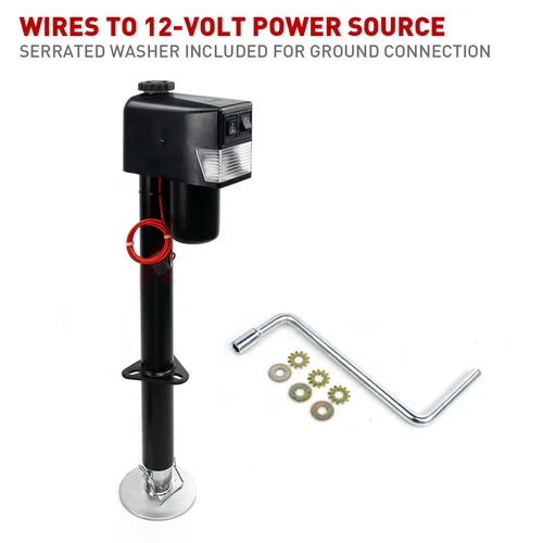 AU Electric Jack Stand Wheel 12v 1587kg Caravan Trailer Boat Stabilizer Leg HD - Picture 10 of 13