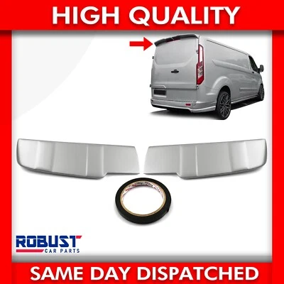 ROBUST CAR PARTS FOR FORD TRANSIT CUSTOM BARN DOOR REAR SPOILER PAINTED MOONDUST SILVER (12-18)