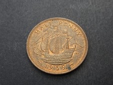 1939 George VI Bronze Half Penny Nice Collectable Condition 1/2d