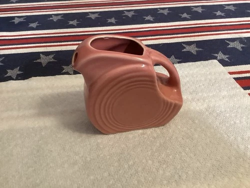 Fiesta Mini Pink Pitcher. 3x3.5x1.5 Inches Excellent Condition Made In USA