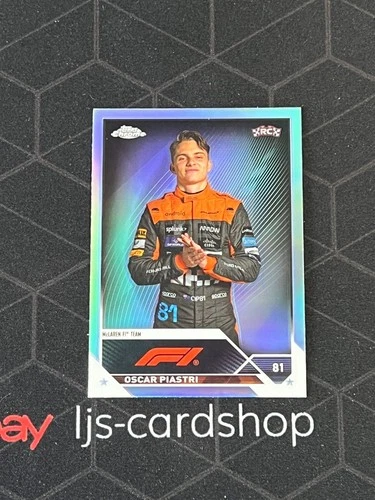 2023 Topps Chrome F1 Oscar Piastri RC #40 Refractor J1