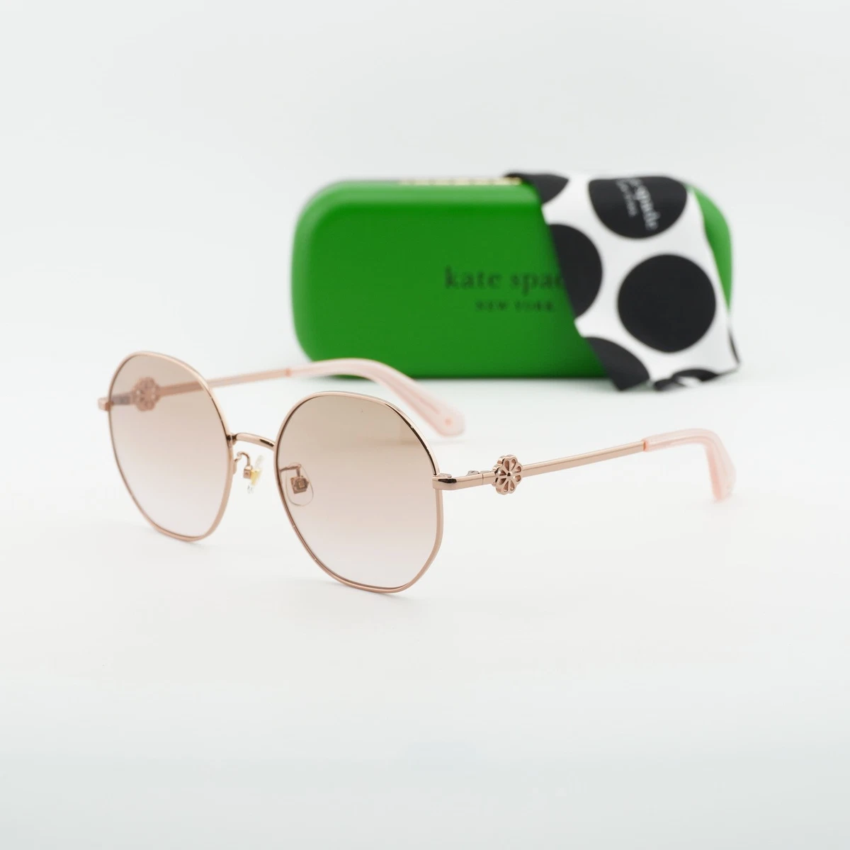kate spade new york Gold Round Sunglasses for Women for sale  display picture 3