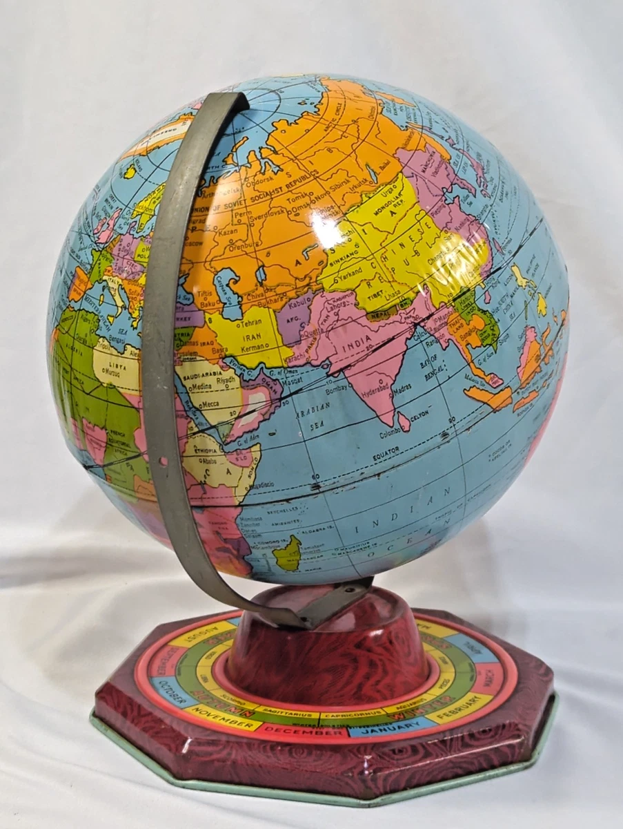 Multi-Color 1950-1959 Date Range Antique World Globes & Celestial