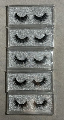 5 X 2 Pairs 3D False Eyelashes 3D-T06 Mink Natural Extension Black Soft Lashes