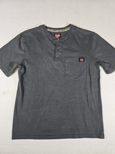 Wrangler Workwear Mens Gray 3 Button Pocket Work Shirt Size S 34-36