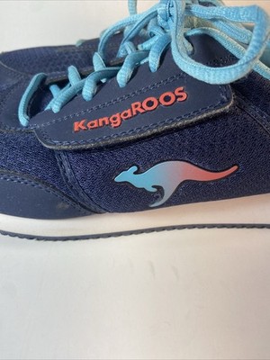 Kangaroos blue orange casual lace up sneakers shoes womens size