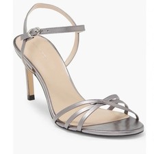 Stuart weitzman Starla 80 ankle strap sandal heels gunmetal sz 8
