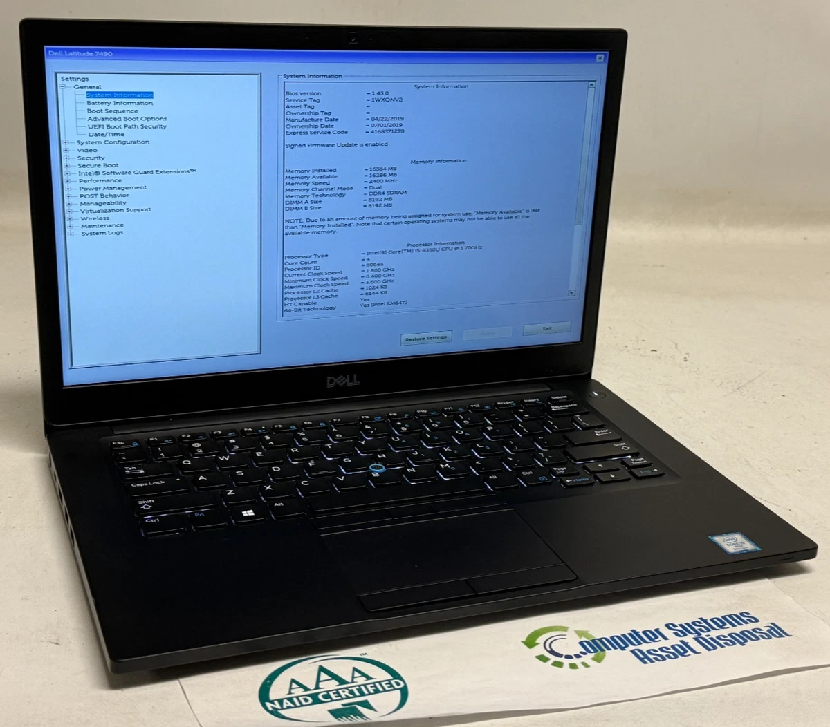 Dell Intel Core i5 8th Gen. PC Laptops & Netbooks 256 GB SSD