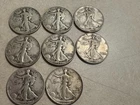 Lot 8 Liberty Walking Half Dollars 39-46