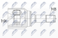 NTY Gelenksatz Antriebswelle NPW-FT-050 FüR Fiat Bravo 2 Stilo Multi Wagon VAN 3