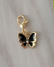 Black Butterfly  Charm  Zipper Decoration  Lobster Claw Clasp  Keychain