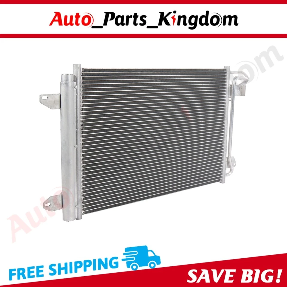 AC Condenser Cooling Fan Kit For 2005-2010 Volkswagen Jetta 2006-2013 Audi A3 - Image 2 of 4