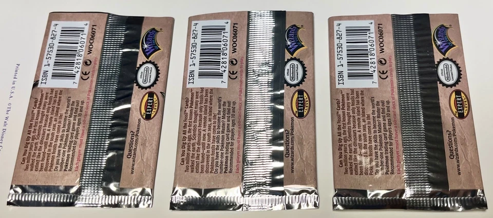 EMPTY Fossil Pokemon Card Booster Pack Art Set Lapras Zapdos Aerodactyl EMPTY - Image 2 of 4