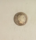 1901-S Barber Silver Dime grades GD+, Scarce Date, Very Small Scratch at Nose.