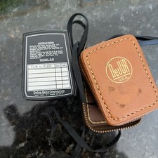 Vintage 1945 DeJUR Amsco Model 5-B Exposure Light Meter w/ Leather Case