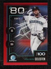 2025 Bowman Scouts Top 100 Chrome Red Refractor 5/5 Felnin Celesten #BTP-80 1m2l