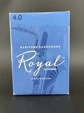 New Open Box Royal by D'addario4.0 Baritone Saxophone Reeds Filed - 10 Per Box