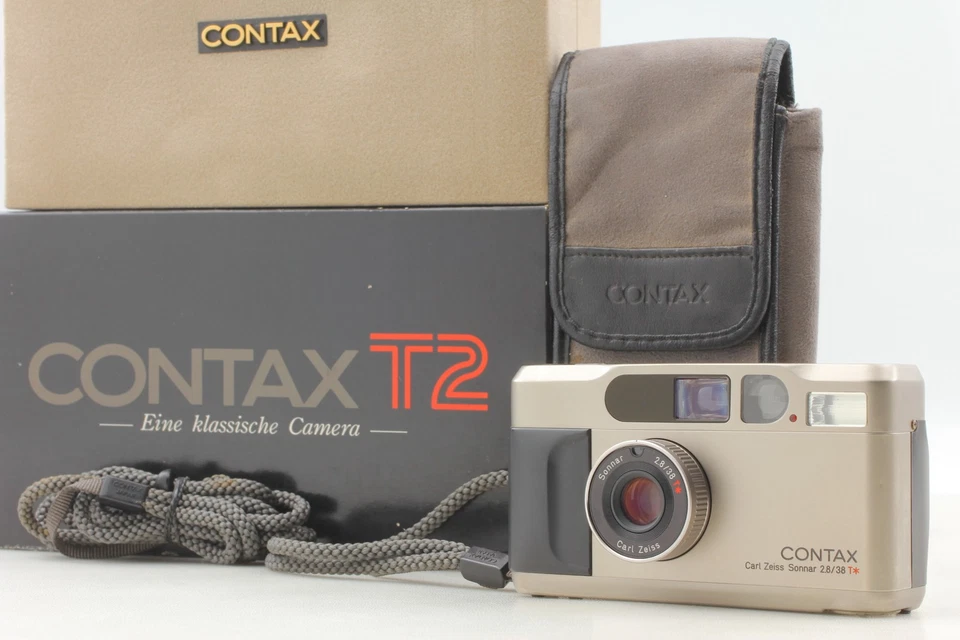 ALL Work [MINT w BOX] Contax T2 Silver 35mm Point & Shoot Film Camera From JAPAN - Image 2 of 4
