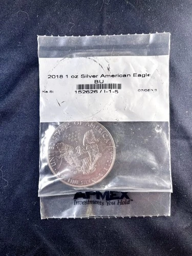 2018 Silver American Eagle BU Coin 1 oz