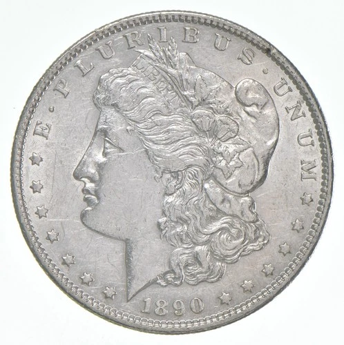 AU+ 1890-S Morgan Silver Dollar (1 coin) *5378