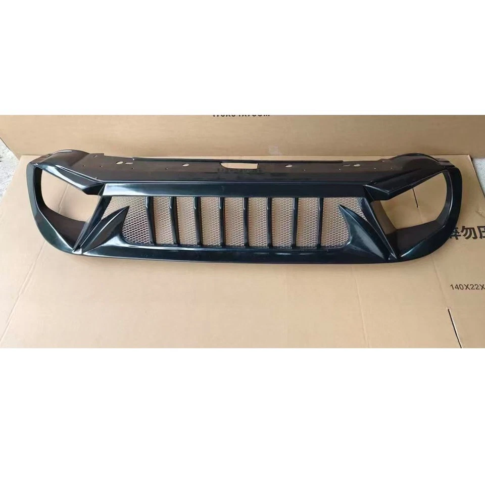 Parrilla de parachoques delantero negra para Jeep Renegade 2015-2018 capó central rejilla de malla Foto 3 de 4