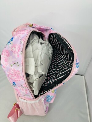Luv BETSEY JOHNSON Pink Floral Backpack Rose Print Bag LBSTUDY Crossbody Purse Luv BETSEY JOHNSON Pink Floral Backpack Rose Print Bag  main image 4