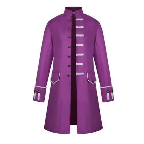FEESHOW Mens Medieval Victorian Steampunk Jacket Halloween Renaissance AU - Picture 11 of 33